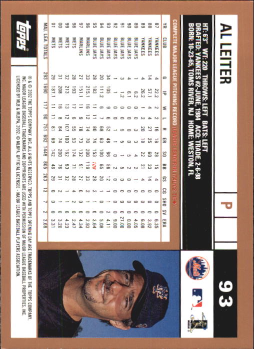 2002 Topps Opening Day Baseball - Picture 156 of 284