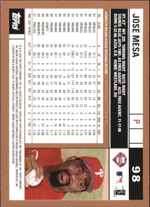 2002 Topps Opening Day Baseball - Picture 164 of 284