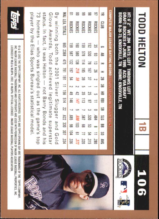 2002 Topps Opening Day Baseball - Picture 176 of 284