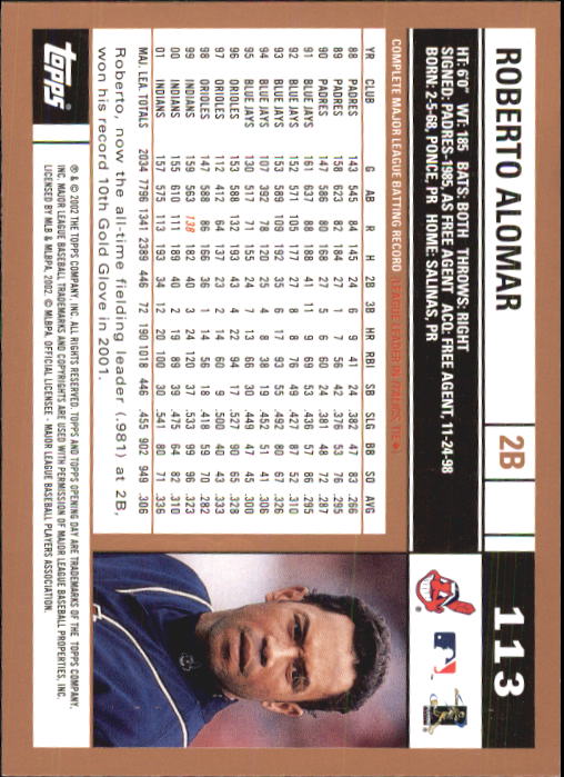 2002 Topps Opening Day Baseball - Picture 186 of 284
