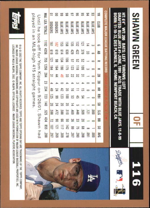 2002 Topps Opening Day Baseball - Picture 192 of 284