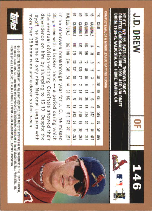 2002 Topps Opening Day Baseball - Picture 248 of 284