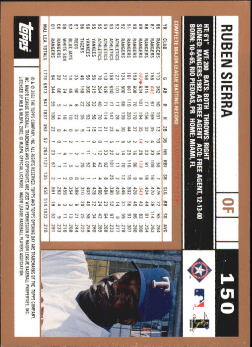 2002 Topps Opening Day Baseball - Picture 256 of 284