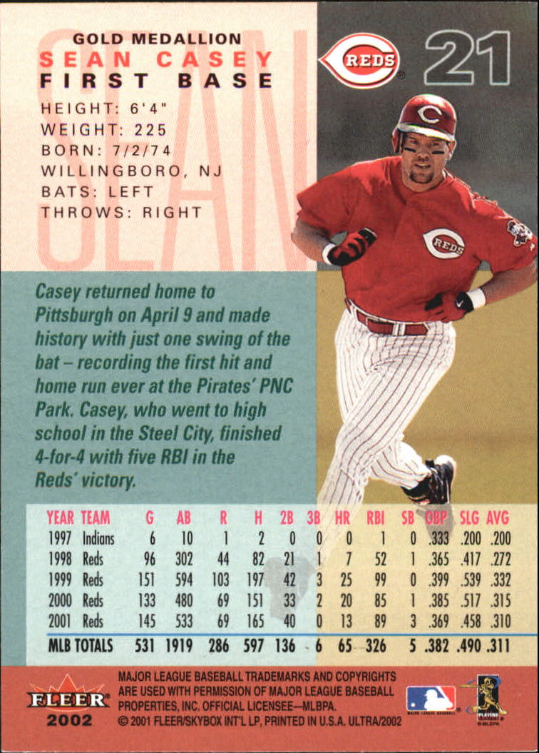 2002 Ultra (Fleer) Baseball "Gold Medallion" Parallel Cards - Picture 29 of 201