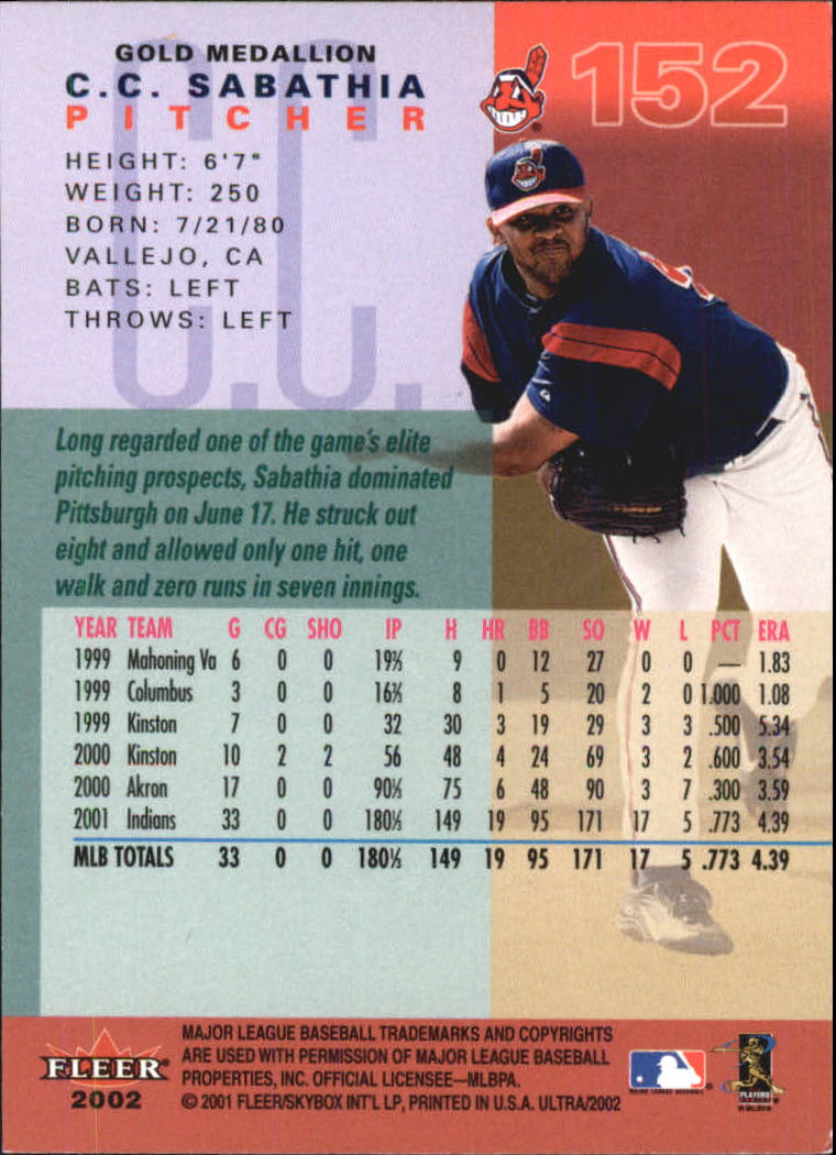 2002 Ultra (Fleer) Baseball "Gold Medallion" Parallel Cards - Picture 135 of 201