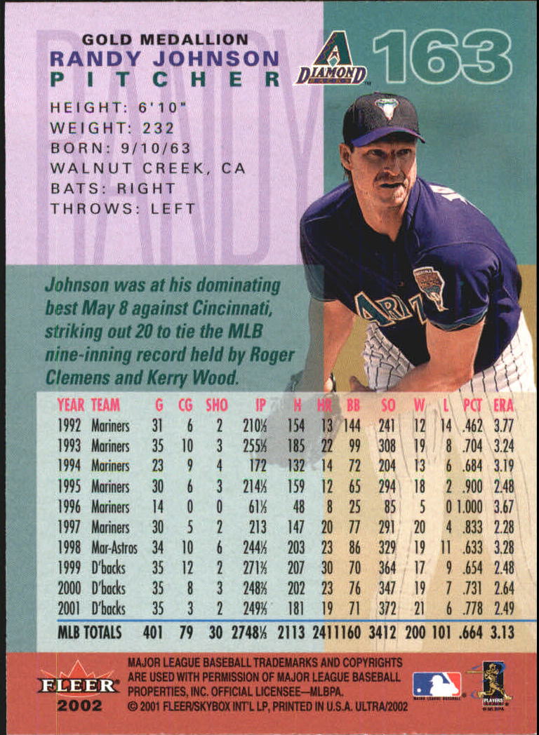 2002 Ultra (Fleer) Baseball "Gold Medallion" Parallel Cards - Picture 149 of 201