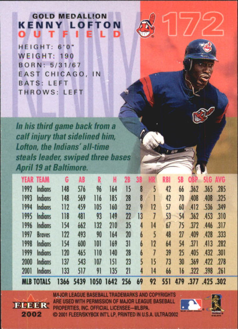 2002 Ultra (Fleer) Baseball "Gold Medallion" Parallel Cards - Picture 155 of 201