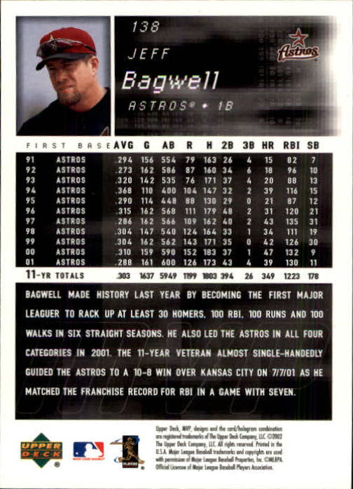 2002 Upper Deck MVP Baseball Card Pick