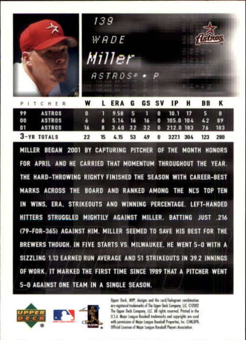 2002 Upper Deck MVP Baseball Card Pick