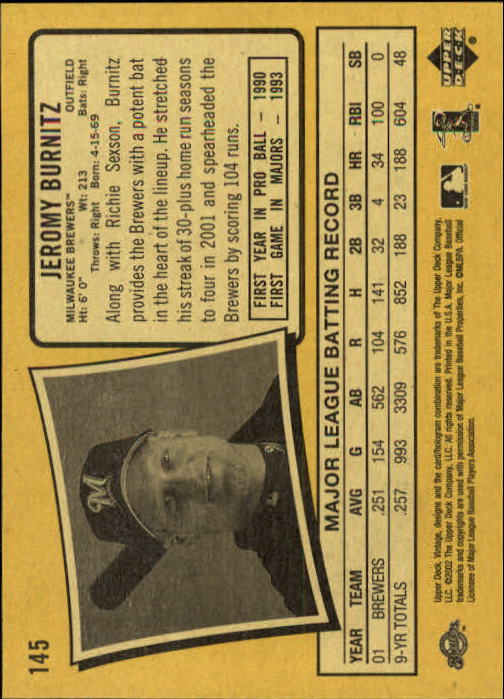 2002 Upper Deck Vintage Baseball Card Pick - Picture 73 of 352