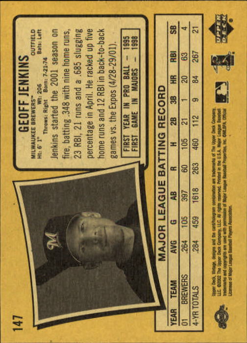 2002 Upper Deck Vintage Baseball Card Pick - Picture 75 of 352