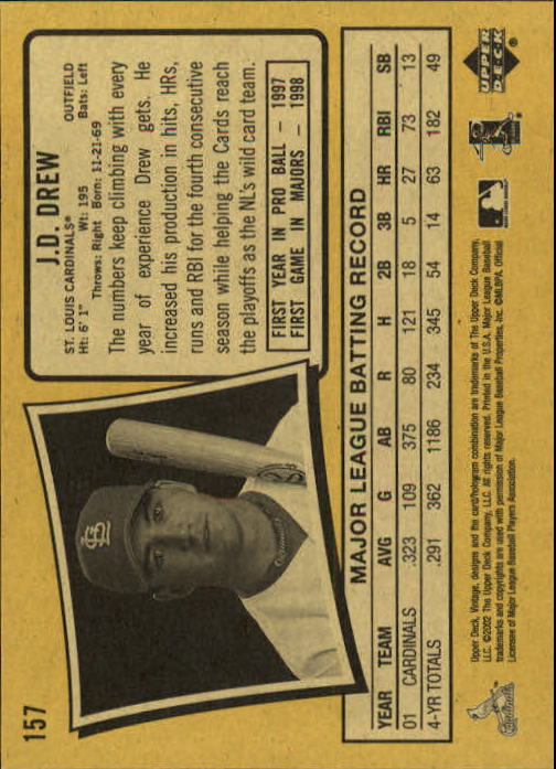 2002 Upper Deck Vintage Baseball Card Pick - Picture 91 of 352