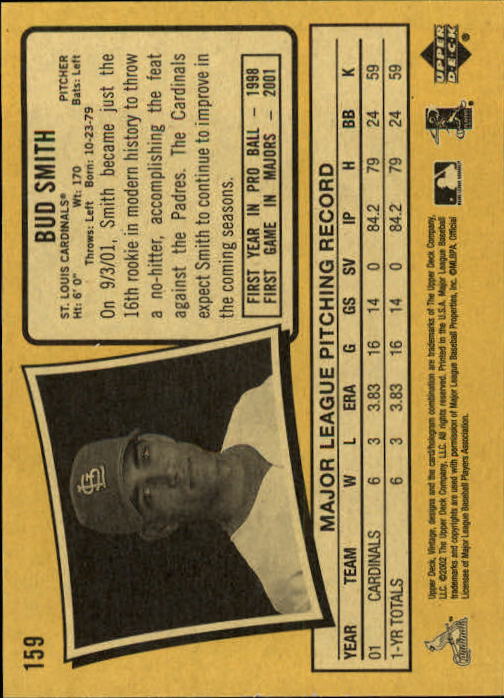 2002 Upper Deck Vintage Baseball Card Pick - Picture 95 of 352