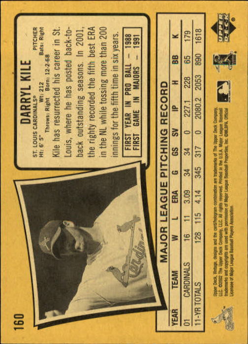 2002 Upper Deck Vintage Baseball Card Pick - Picture 97 of 352