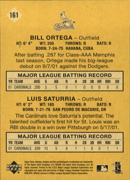 2002 Upper Deck Vintage Baseball Card Pick - Picture 99 of 352