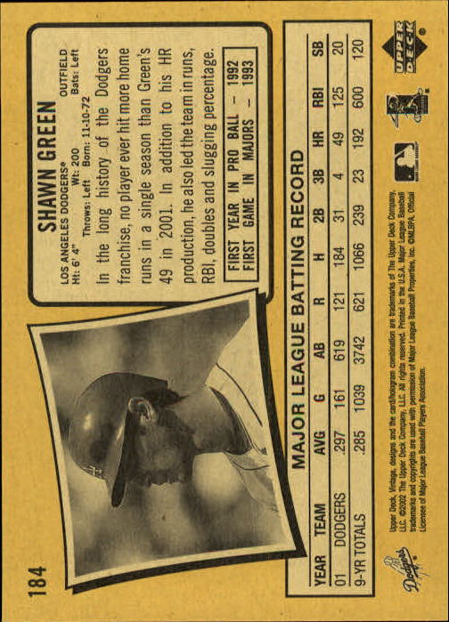 2002 Upper Deck Vintage Baseball Card Pick - Picture 139 of 352