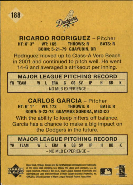 2002 Upper Deck Vintage Baseball Card Pick - Picture 147 of 352