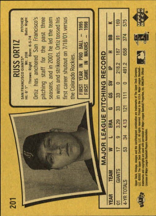 2002 Upper Deck Vintage Baseball Card Pick - Picture 171 of 352