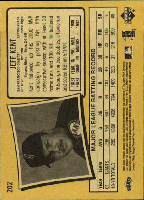 2002 Upper Deck Vintage Baseball Card Pick - Picture 173 of 352