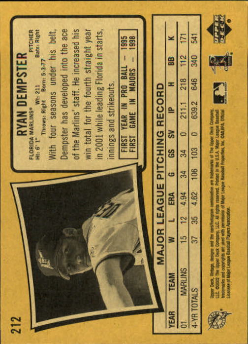 2002 Upper Deck Vintage Baseball Card Pick - Picture 193 of 352