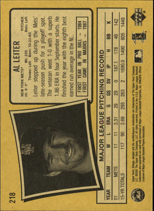 2002 Upper Deck Vintage Baseball Card Pick - Picture 202 of 352