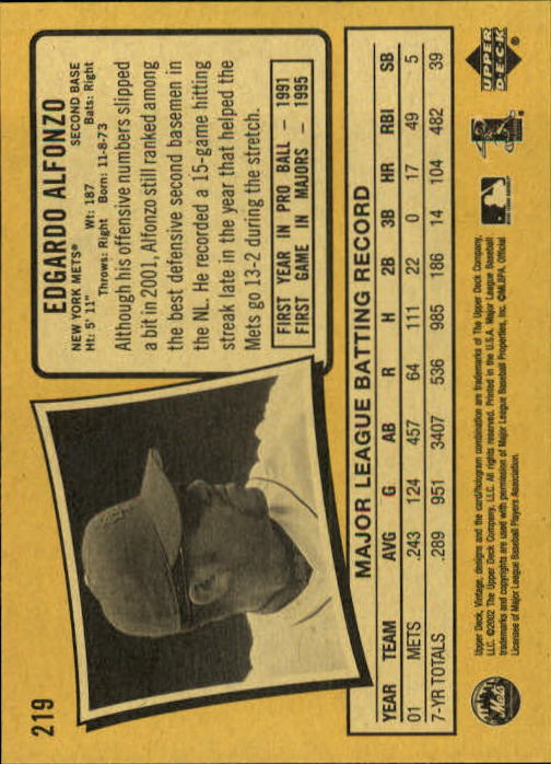 2002 Upper Deck Vintage Baseball Card Pick - Picture 204 of 352