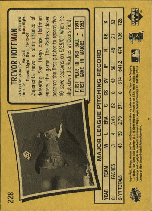 2002 Upper Deck Vintage Baseball Card Pick - Picture 222 of 352