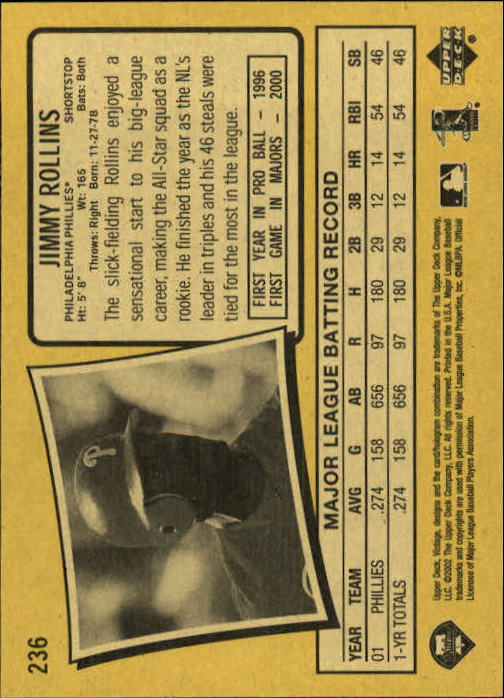 2002 Upper Deck Vintage Baseball Card Pick - Picture 238 of 352