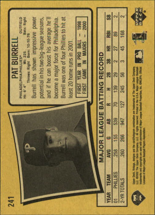 2002 Upper Deck Vintage Baseball Card Pick - Picture 248 of 352