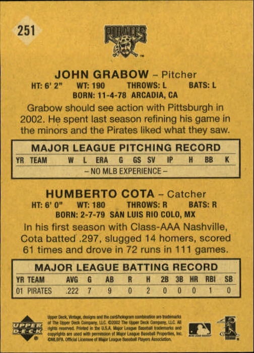 2002 Upper Deck Vintage Baseball Card Pick - Picture 266 of 352