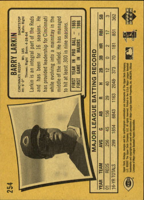 2002 Upper Deck Vintage Baseball Card Pick - Picture 268 of 352