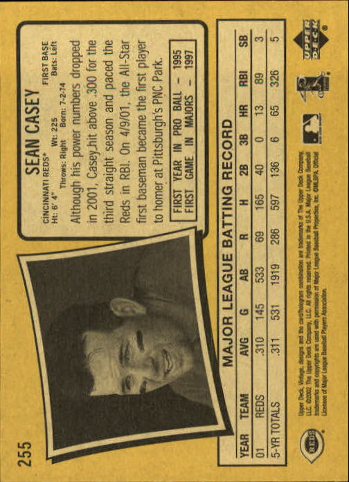 2002 Upper Deck Vintage Baseball Card Pick - Picture 270 of 352