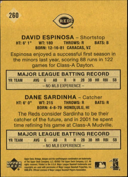 2002 Upper Deck Vintage Baseball Card Pick - Picture 280 of 352