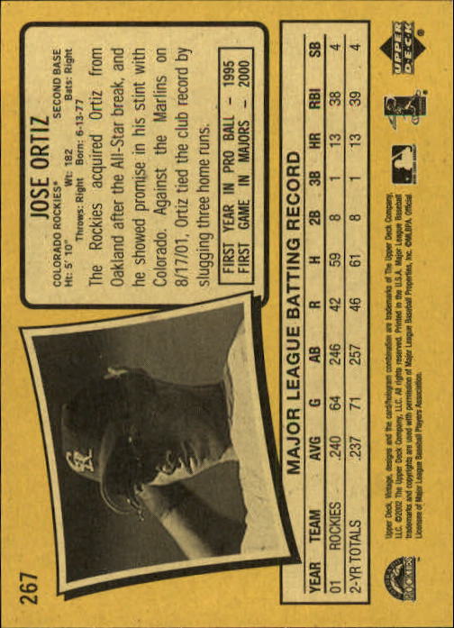 2002 Upper Deck Vintage Baseball Card Pick - Picture 292 of 352