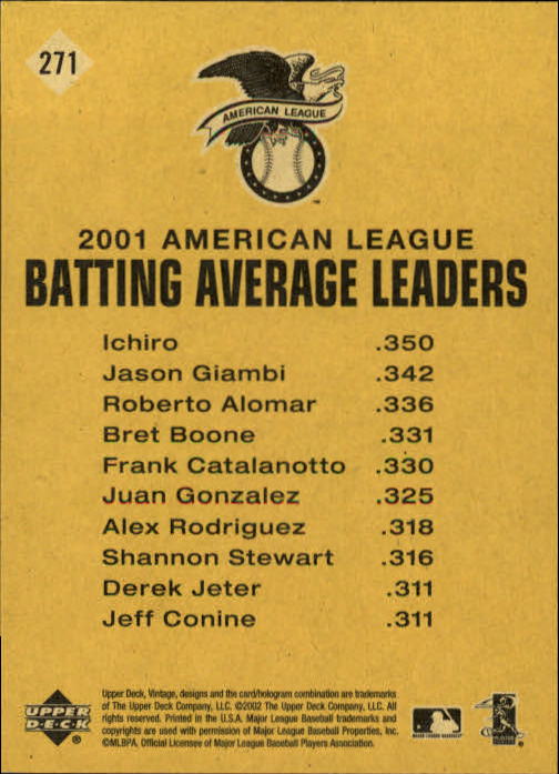 2002 Upper Deck Vintage Baseball Card Pick - Picture 298 of 352