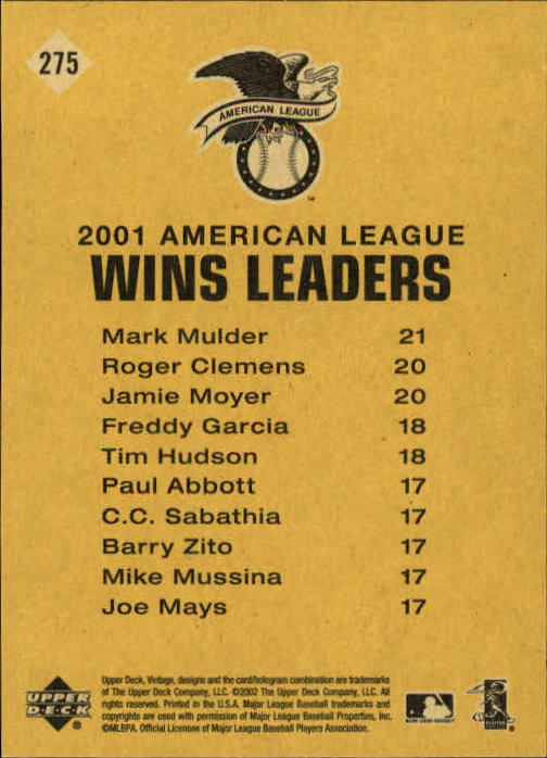 2002 Upper Deck Vintage Baseball Card Pick - Picture 304 of 352