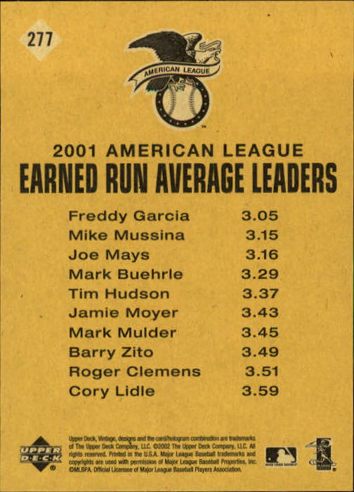 2002 Upper Deck Vintage Baseball Card Pick - Picture 308 of 352