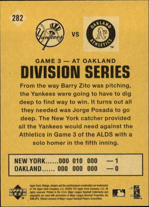 2002 Upper Deck Vintage Baseball Card Pick - Picture 318 of 352