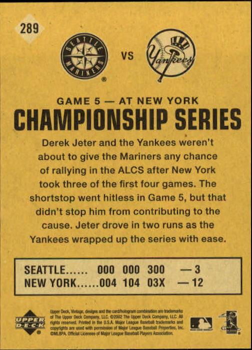 2002 Upper Deck Vintage Baseball Card Pick - Picture 332 of 352