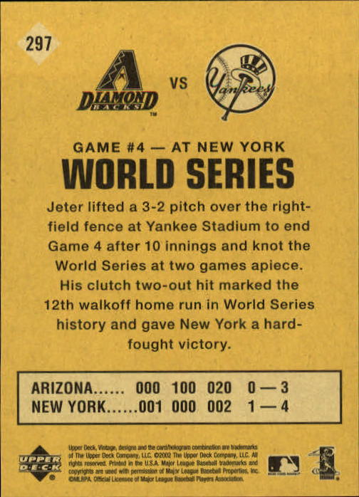 2002 Upper Deck Vintage Baseball Card Pick - Picture 346 of 352