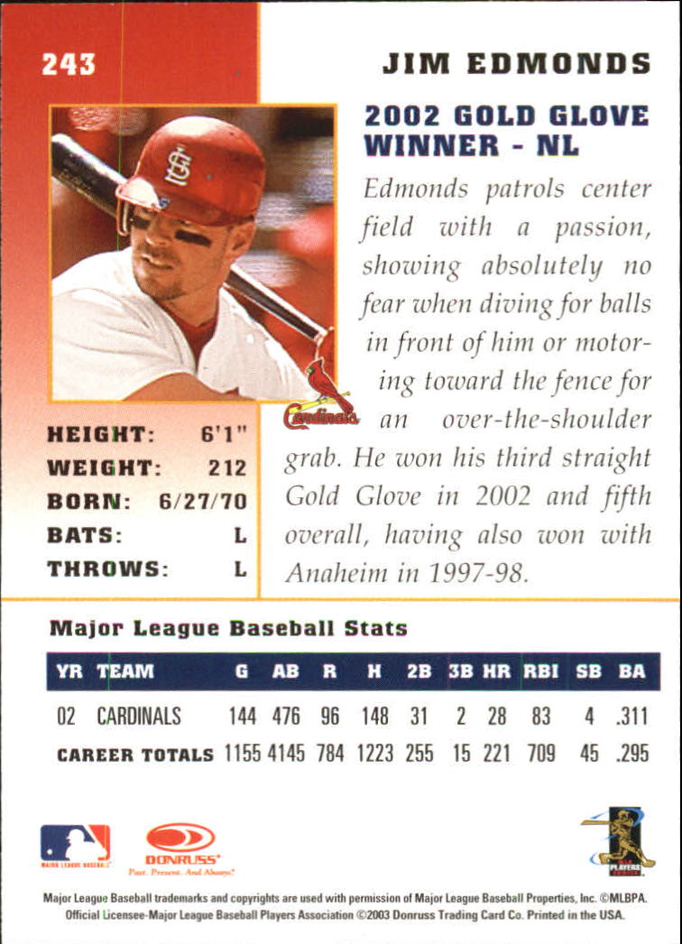 2003 Donruss Champions Baseball "Main Set" Cards - Picture 19 of 39