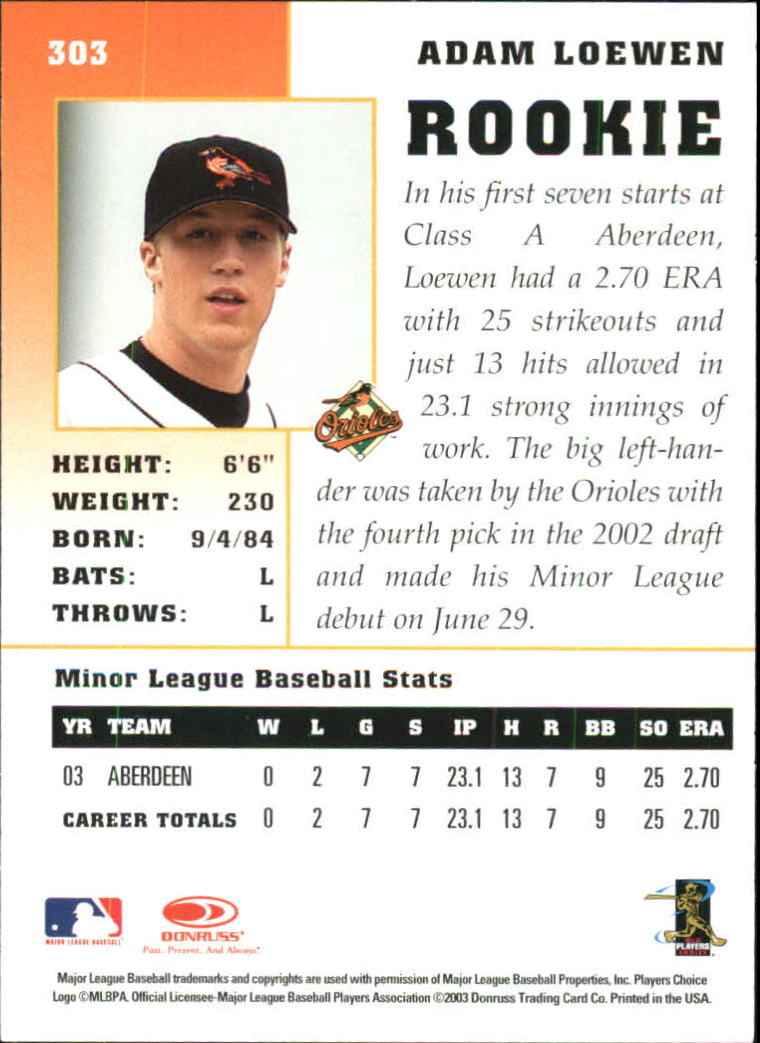 2003 Donruss Champions Baseball "Main Set" Cards - Picture 27 of 39