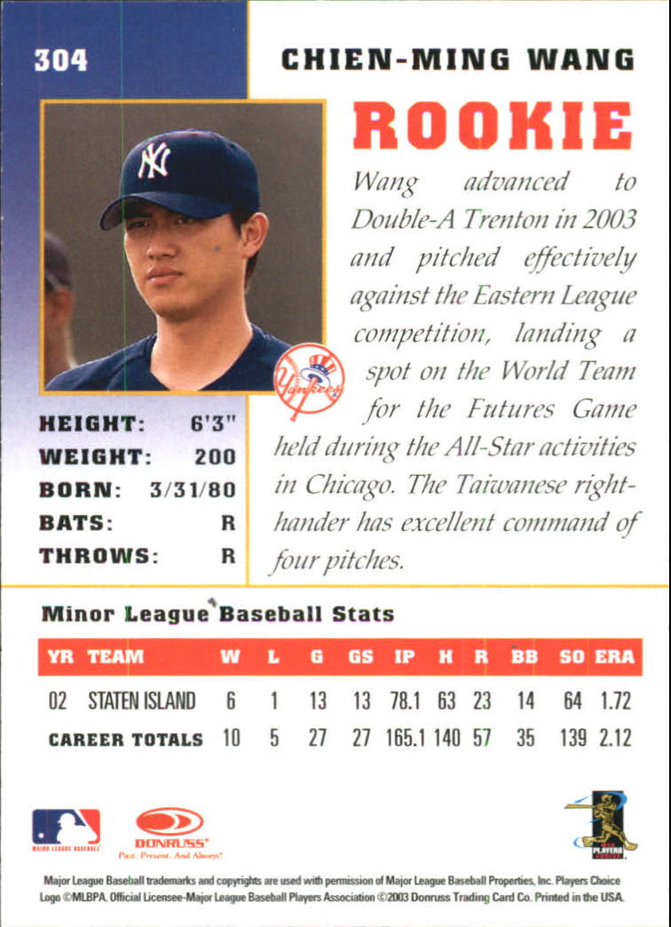 2003 Donruss Champions Baseball "Main Set" Cards - Picture 29 of 39