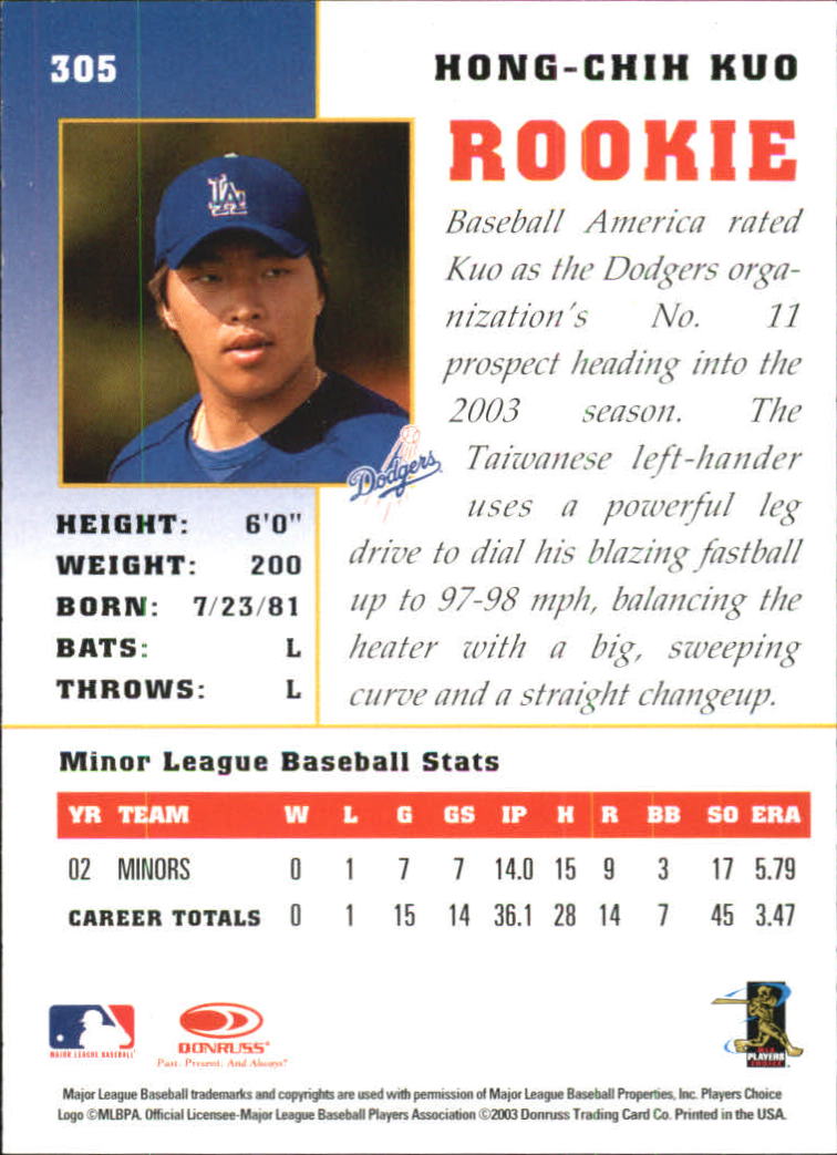 2003 Donruss Champions Baseball "Main Set" Cards - Picture 31 of 39