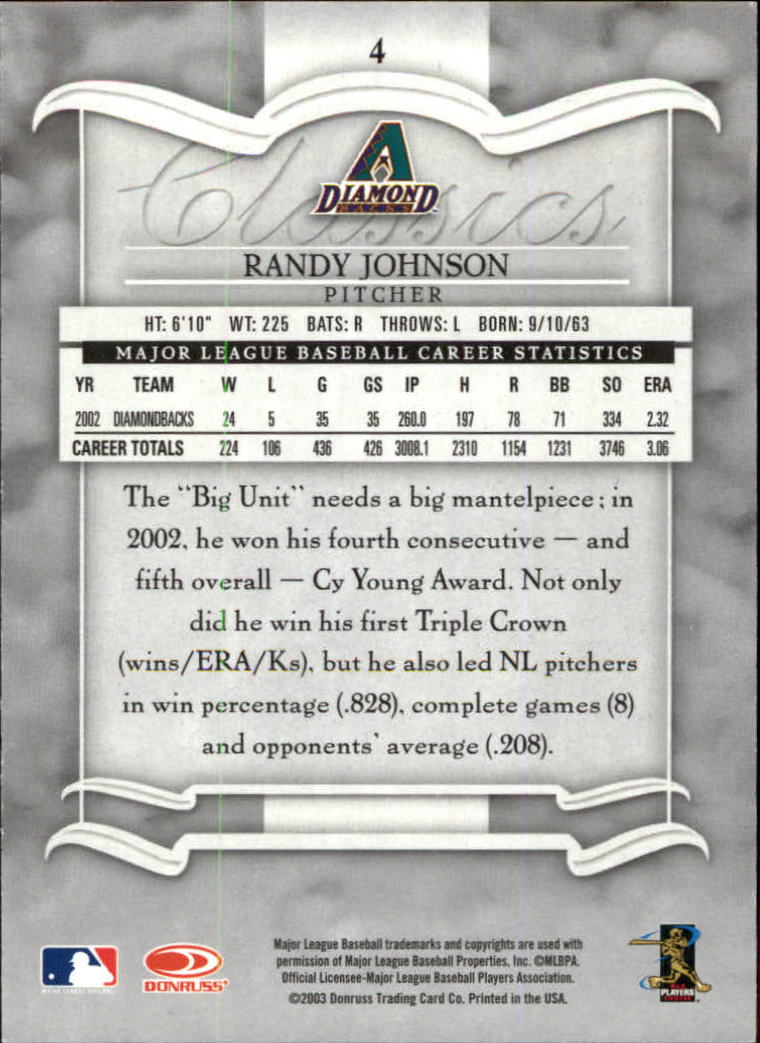 2003 Donruss Classics Baseball "Main Set" Cards #1 to #208 - Picture 9 of 227