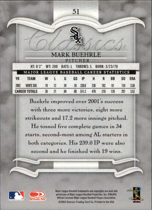 2003 Donruss Classics Baseball "Main Set" Cards #1 to #208 - Picture 103 of 227