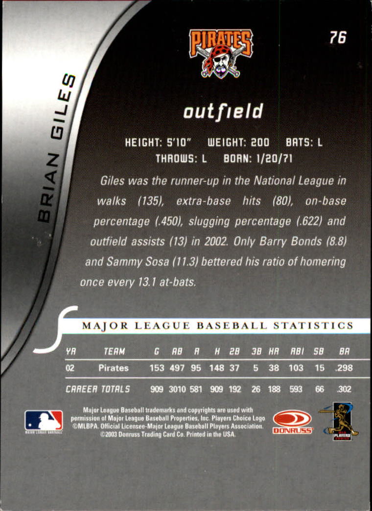 2003 Donruss Signature Baseball "Main Set" Cards - Picture 15 of 47