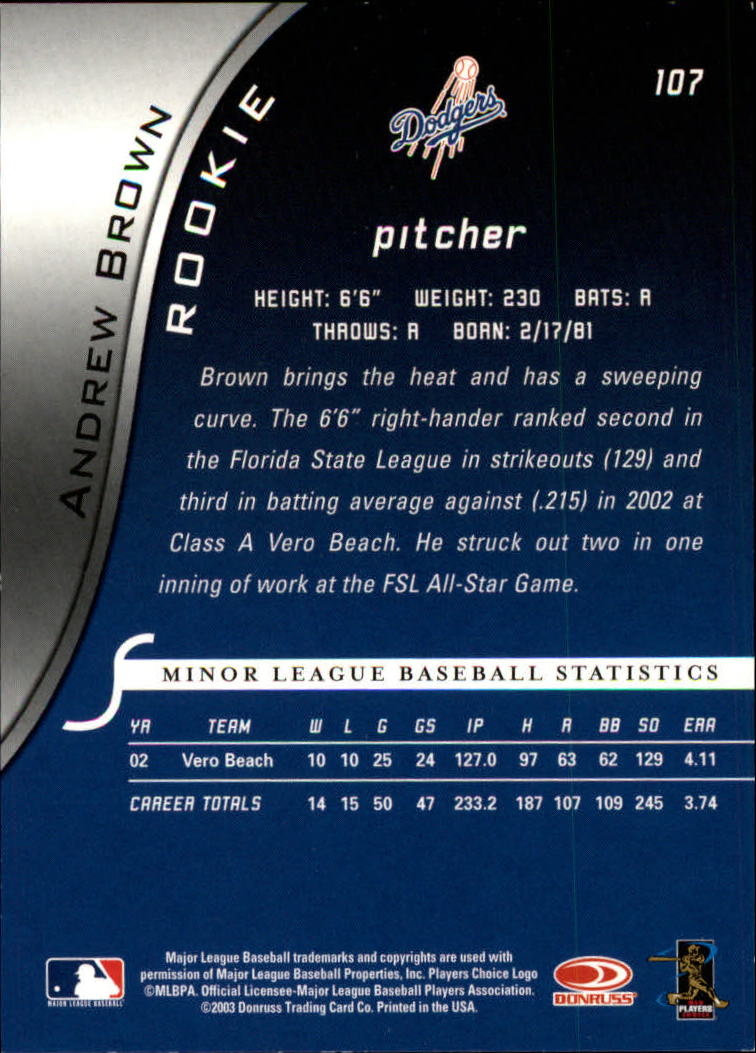 2003 Donruss Signature Baseball "Main Set" Cards - Picture 27 of 47