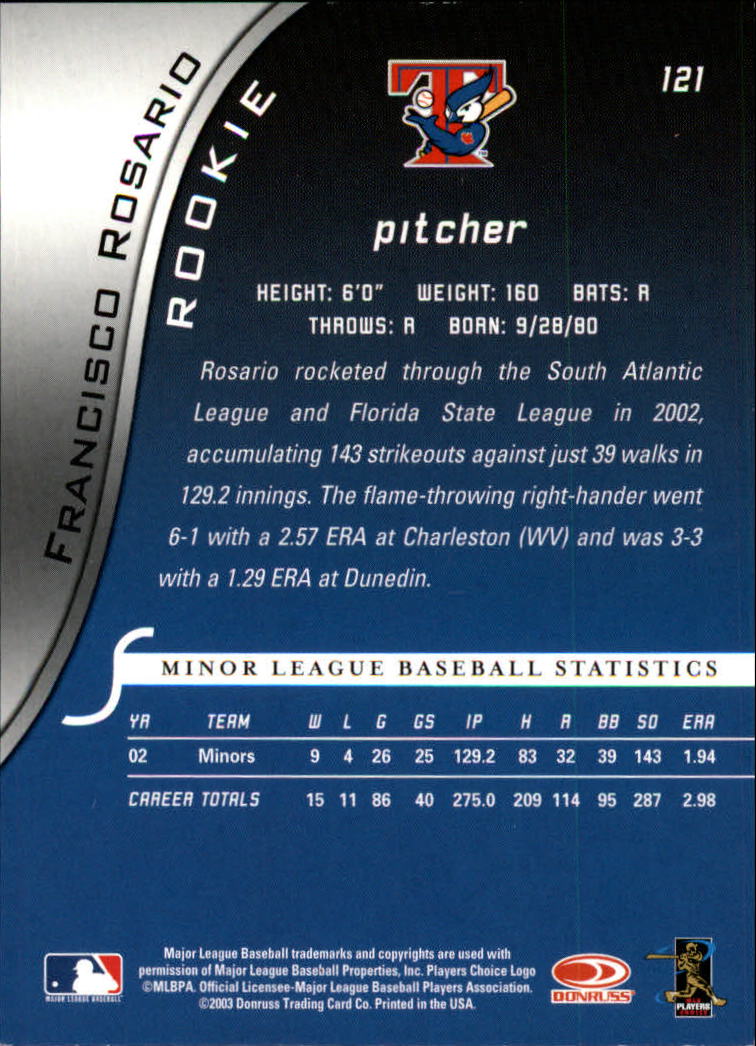 2003 Donruss Signature Baseball "Main Set" Cards - Picture 31 of 47
