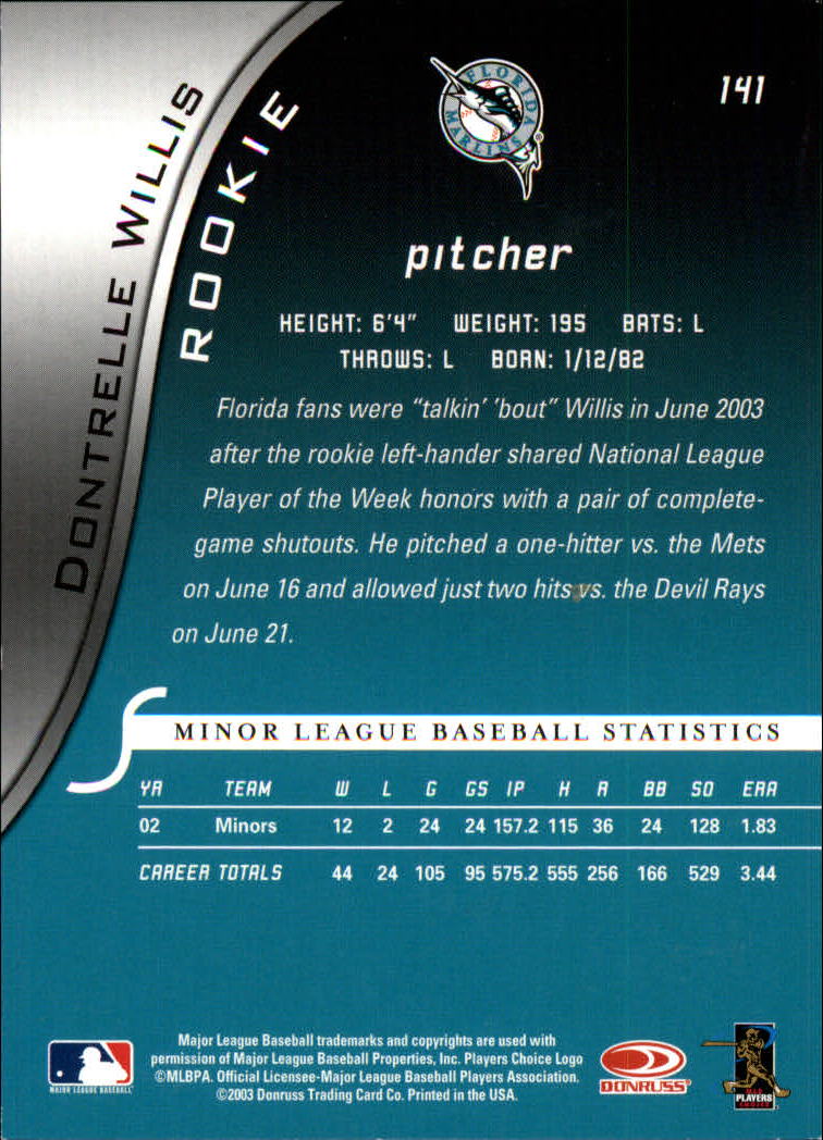 2003 Donruss Signature Baseball "Main Set" Cards - Picture 45 of 47